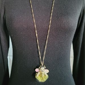 Betsey Johnson Bee Bear Necklace